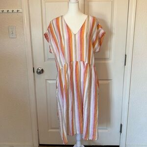 Lou Grey by the Loft striped linen dress